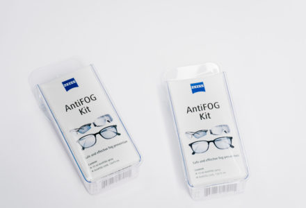 AntiFOG Spray prevents eyeglasses from fogging up while wearing mask