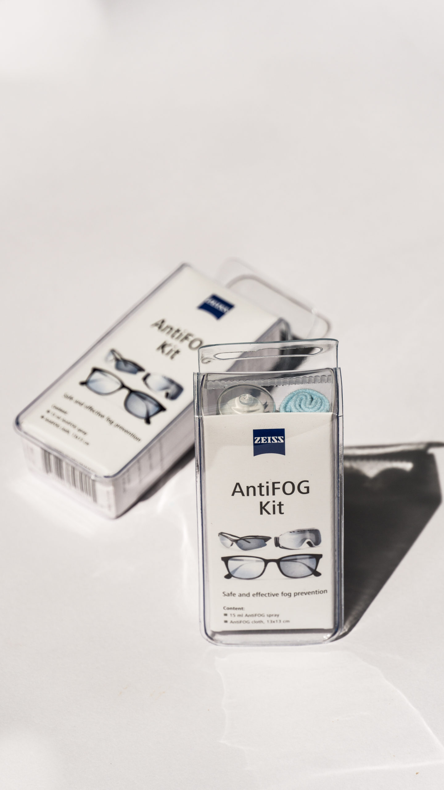 AntiFOG Spray prevents eyeglasses from fogging up while wearing mask