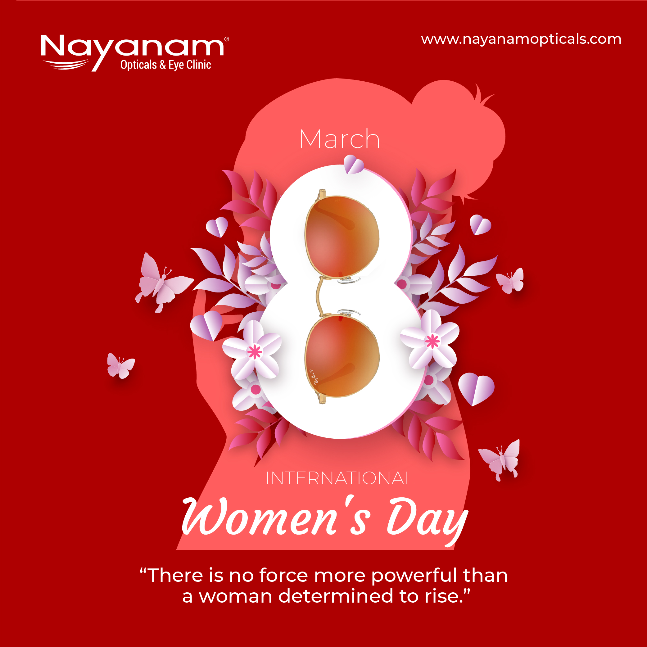 Womens Day wishes from Nayanam Opticals and team