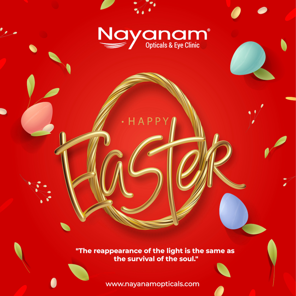 Easter wishes from Nayanam Opticals And Team