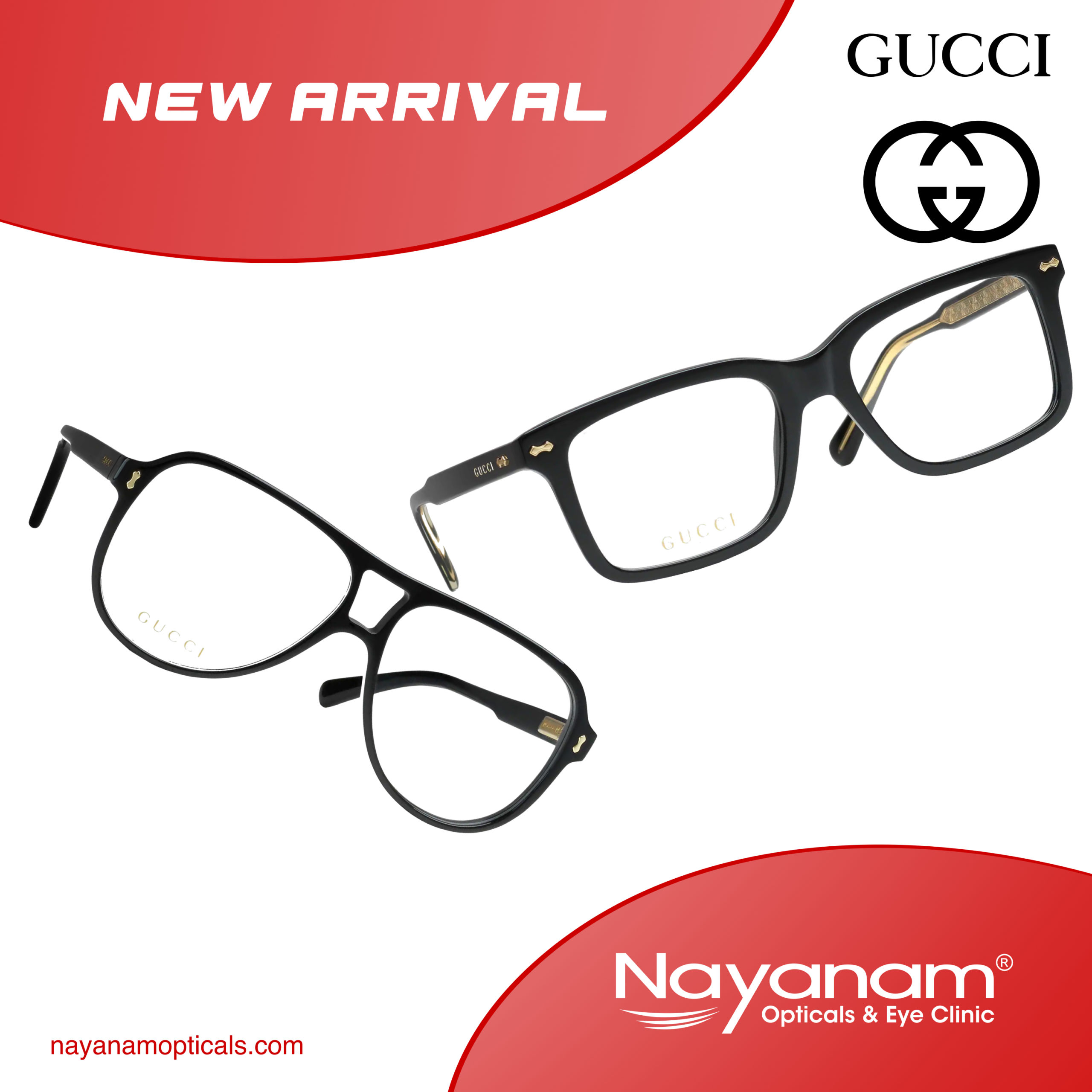 Gucci Eyewear In Kannur, Kerala, India - Nayanam Opticals & Eye Clinic